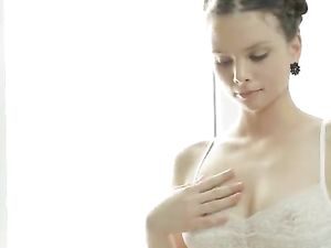 Teen Gropes Her Flawless Tits And Vibrates Her Cunt