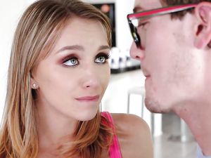 Skinny Blue Eyed Stepsister Shows Her Cocksucking Skills